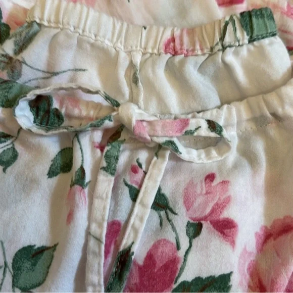 Lauren Ralph Lauren Pink and Green Floral Pajama Set - Picture 2 of 6